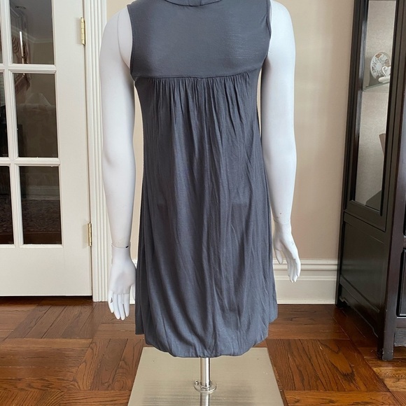 Soprano Cowl Neck Sleeveless Dress Gray - Picture 2 of 4